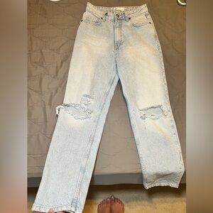 Zara ripped light wash jeans